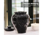 Marble Urn 25 CM Handmade Perfect Memorials Cremation Urns for Human Or Dog Ashes - Urns for Ashes Adult Female - White