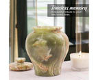 Marble Urn 25 CM Handmade Perfect Memorials Cremation Urns for Human Or Dog Ashes - Urns for Ashes Adult Female - White