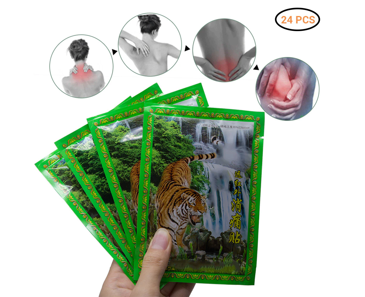 24Pcs Neck Back Body Pain Relief Plasters Tiger Balm Joint Pain Sticker