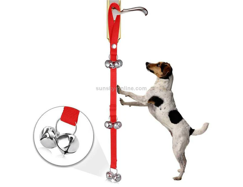 Pet Dog Training Bell Nylon Rope Traction Rope Doorbell Leash Dog Anti-lost Bell with 7 Bells