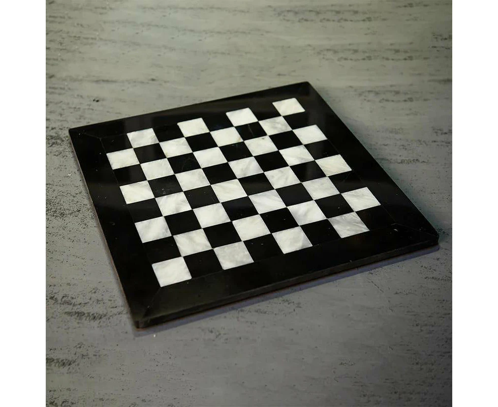 Classic Marble 38cm Chess board Black and white -Big Board Games