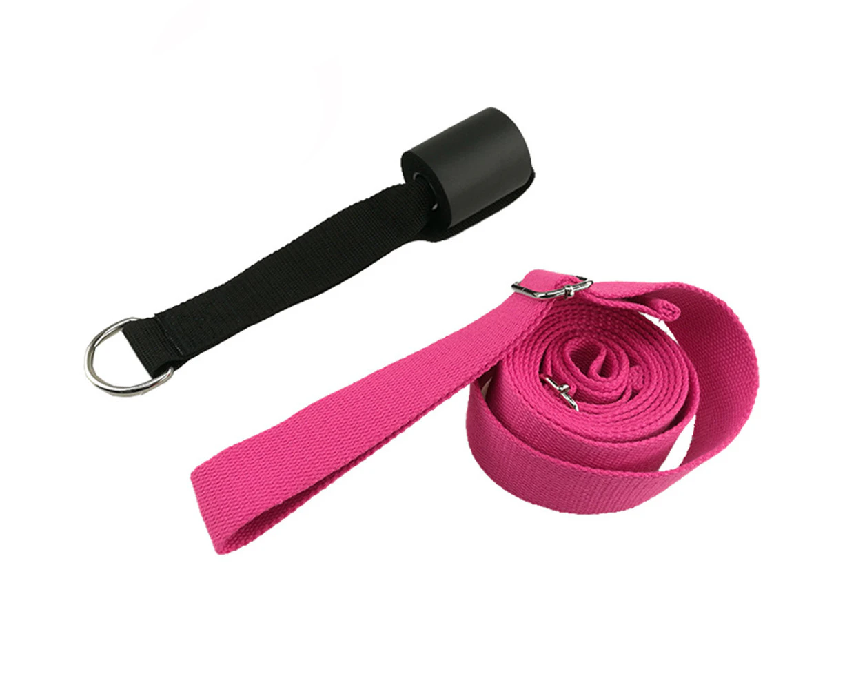 Leg Ballet Yoga Stretcher, Door Attachment Get More Flexible, Flexibility & Stretching Leg Straps,Rose Red