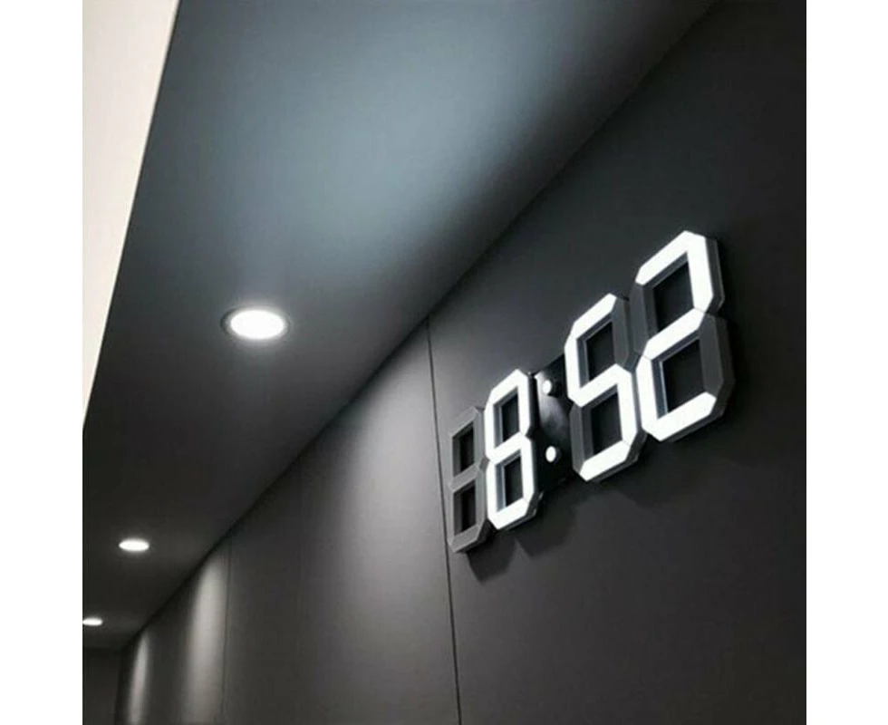 3D Led Wall Clock, Modern Digital Alarm Clock With 24 Or 12 Hour Display