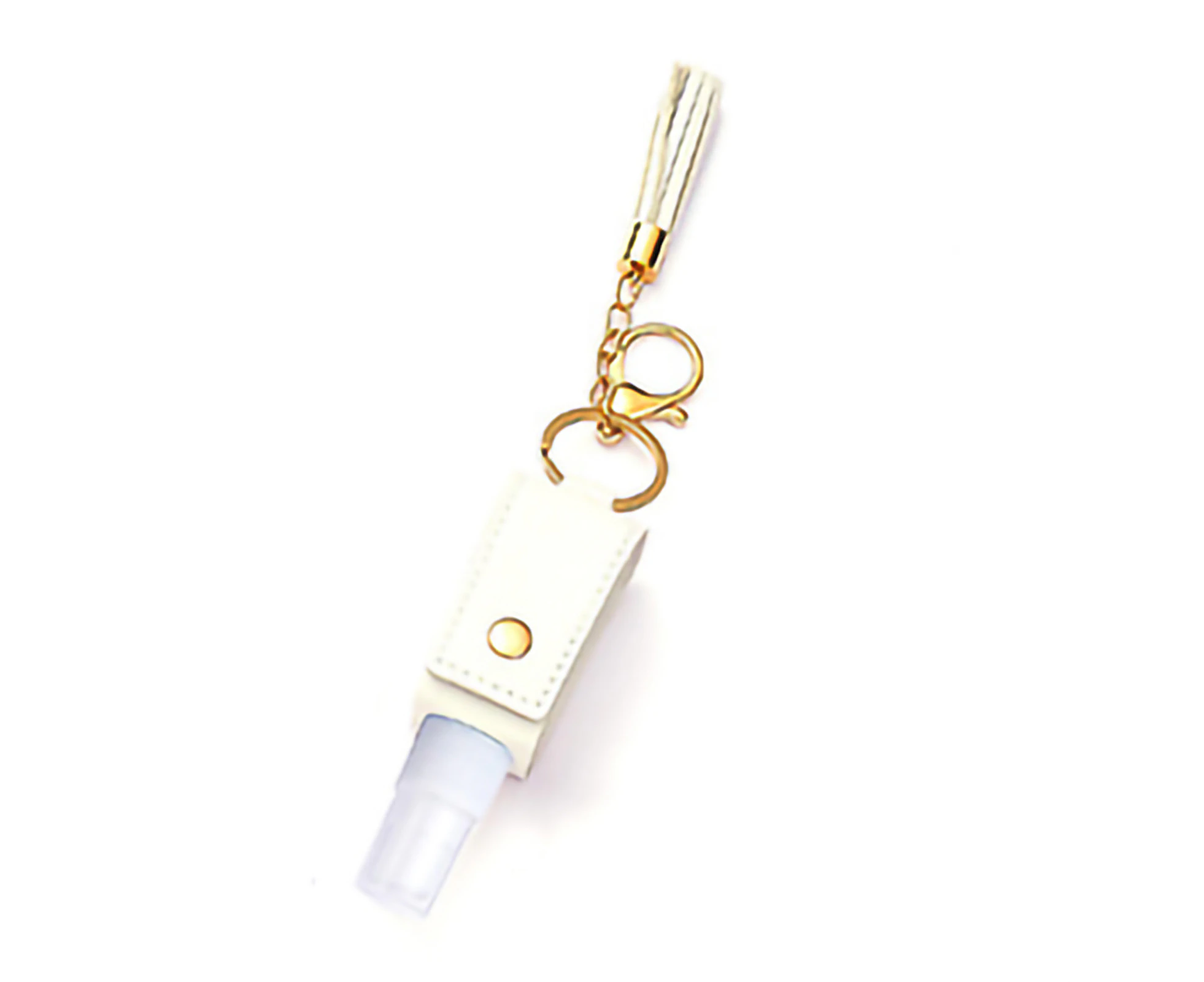 Keychain Spray Bottle 30ml Portable Travel Spray Bottle with Tassel for Perfume Hair Spray Skin Care Lotion White