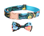 Pet Dog Collar Bow Tie,With Safety Metal Buckle Adjustable Puppy Collars For Small Medium Large Dogblues