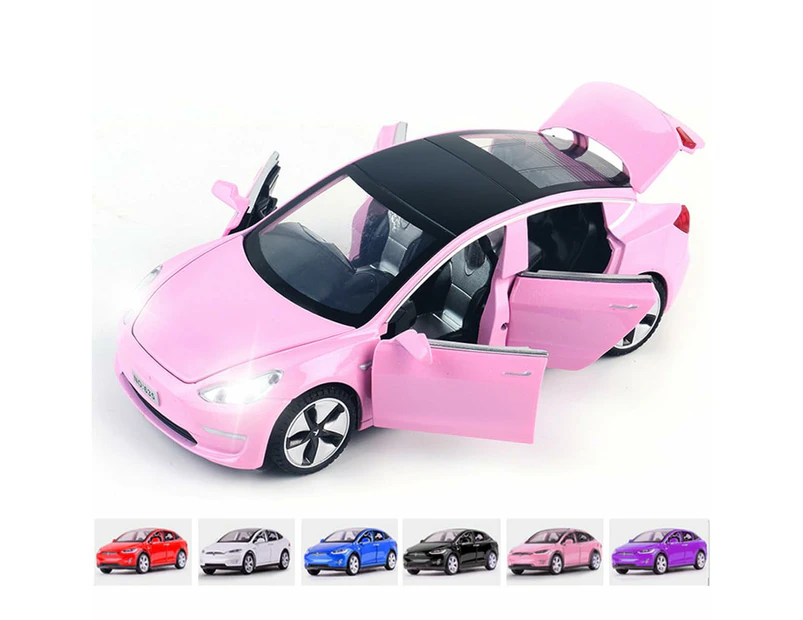 WSECOMM  1:32 Scale Car Model 3 Alloy Diecast Pull Back Electronic Toys with Lights and Music, Mini Vehicles Toys for Kids Gift Car Lovers Collection