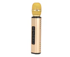 K6 Wireless Bluetooth Microphone Portable Handheld Microphone Speaker Machine For Pc Smartphonesgold