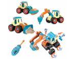 WSECOMM  Take Apart Construction Toys, Drill, Roller, Bulldozer and Excavator Toys, Trucks for Kids Boys Girls Ages 3 4 5 6 7 8 Year Old, Educational