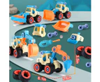 WSECOMM  Take Apart Construction Toys, Drill, Roller, Bulldozer and Excavator Toys, Trucks for Kids Boys Girls Ages 3 4 5 6 7 8 Year Old, Educational