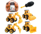 WSECOMM  Take Apart Construction Trucks Toys, Sand Toys for Toddlers Age 3-5, Push and Go Construction Vehicle Toys Educational Sandbox Toys for Kids