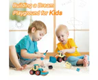 WSECOMM  Take Apart Construction Toys, Drill, Roller, Bulldozer and Excavator Toys, Trucks for Kids Boys Girls Ages 3 4 5 6 7 8 Year Old, Educational