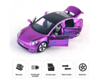 WSECOMM  1:32 Zinc Alloy Diecast Car Toys for Kids, Pull Back Collectible Vehicle Toy Door Opening Scale Car Model with Sound and Light, Birthday Gif