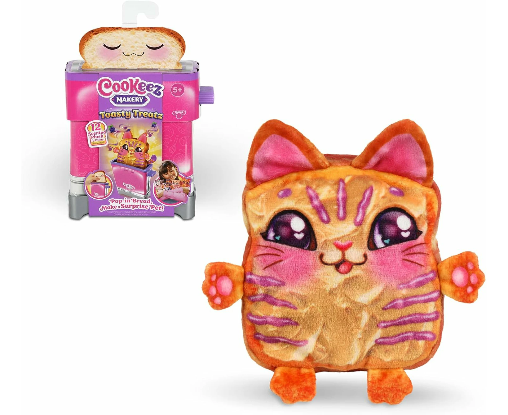 Cookeez Makery Tostadas Mágicas Plush Toy - Transforming Magical Toast with Sweet Aroma - Perfect Gift for Kids