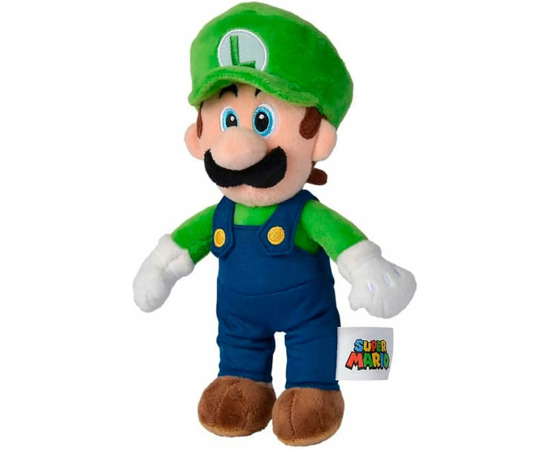 Luigi Super Mario Nintendo Plush Toy by Simba, 20cm, Soft Collectible for Kids & Fans - Christmas Present