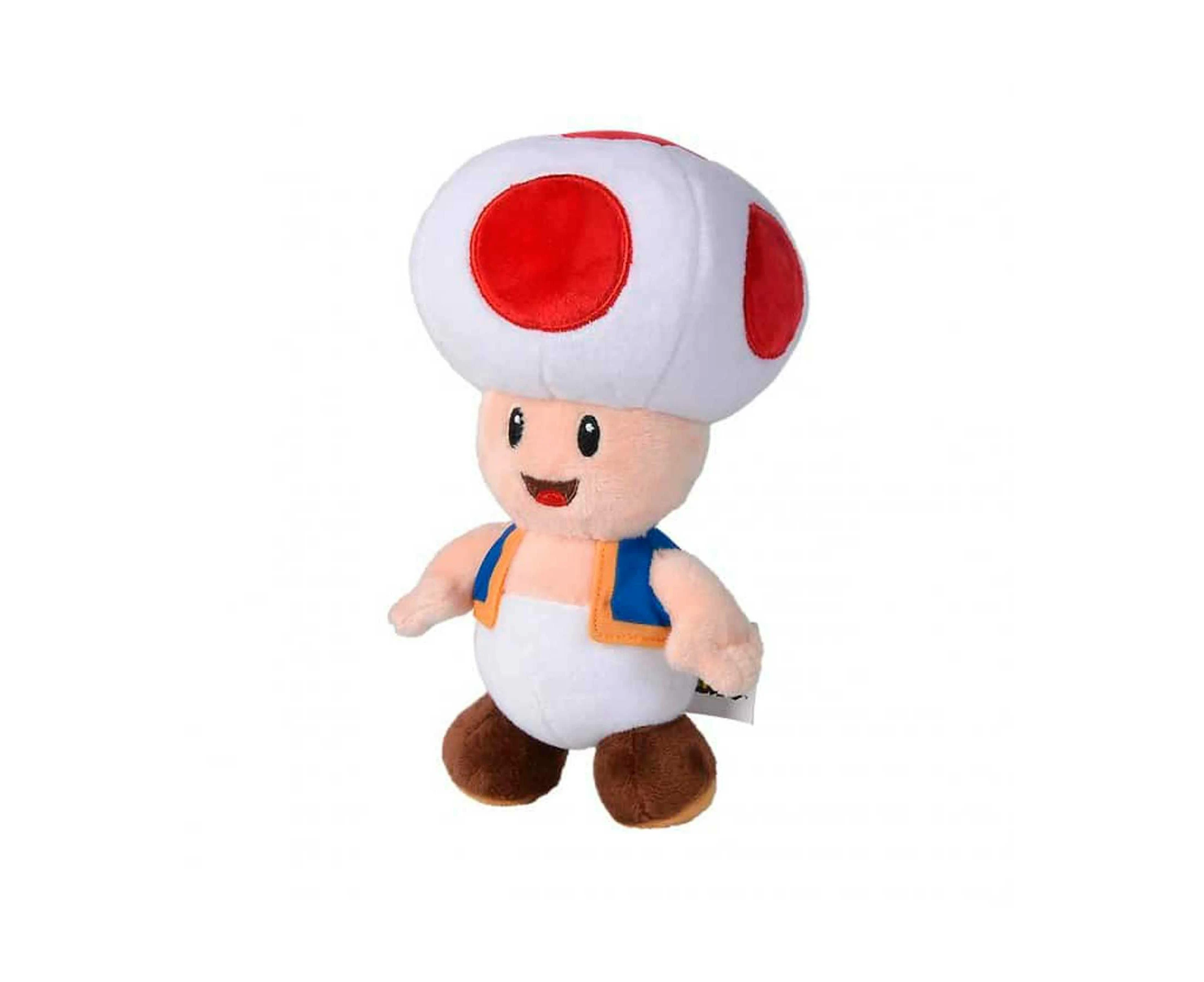 Nintendo Super Mario Toad 20cm Plush Toy by Simba, Soft and Huggable Collectible for Kids, Perfect Gift for Super Mario Fans, Christmas Present