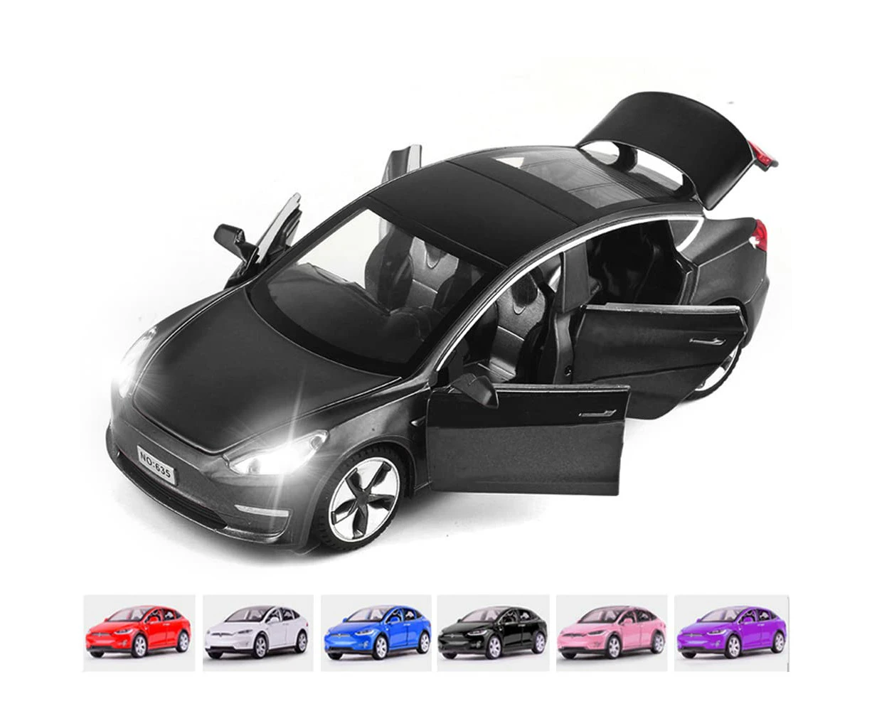 WSECOMM  1:32 Scale Car Model 3 Alloy Diecast Pull Back Electronic Toys with Lights and Music, Mini Vehicles Toys for Kids Gift Car Lovers Collection