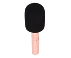 Bluetooth Karaoke Mic Multi Functional Portable Handheld Wireless Speaker Microphone With Led Light For Pc Smartphonepink