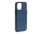 Mobile Phone Leather Case  Buckle Phone Case Wallet With Credit Card Holder For Iphone 13 Pro Max 6.7Inch Blue