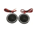 2Pcs Car Tweeters Black 25Mm 150W Compact Design Aluminium Alloy Car Dome Tweeters For Vehicle 2 Way System