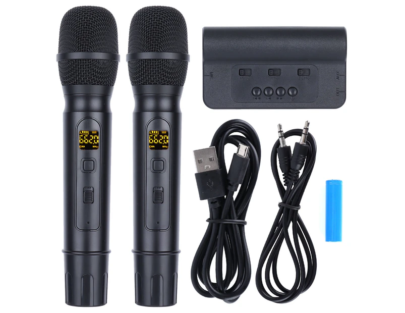 Wireless Microphone Wireless Dual Uhf Microphone Set With Micro General Sound Card