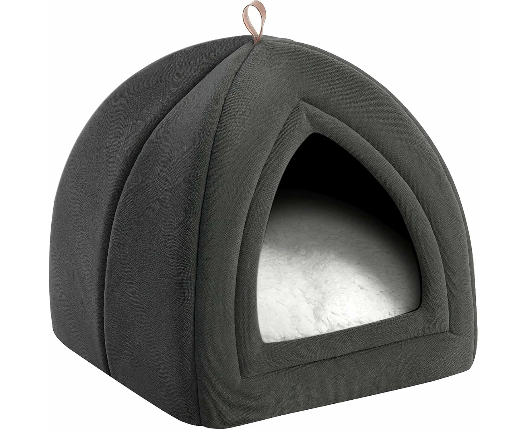 Cat Beds For Indoor Cats   Cat Cave Bed Cat House Cat Tent With Removable Washable Cushioned Pillow, Kitten Beds Cat Hut, Small Dog Bed, Dark Gray M