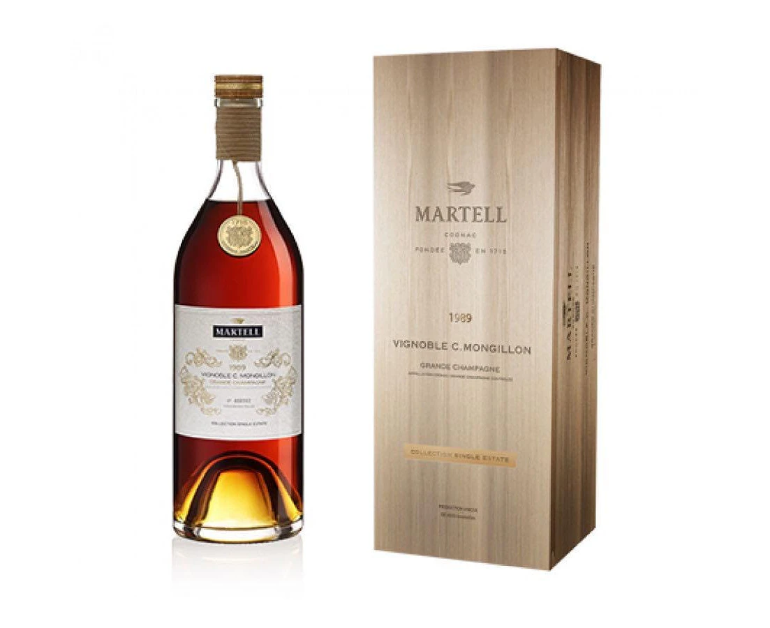 Martell Single Estate Vignoble C. Mongillon 1989 Wooden Gift Box 700ml