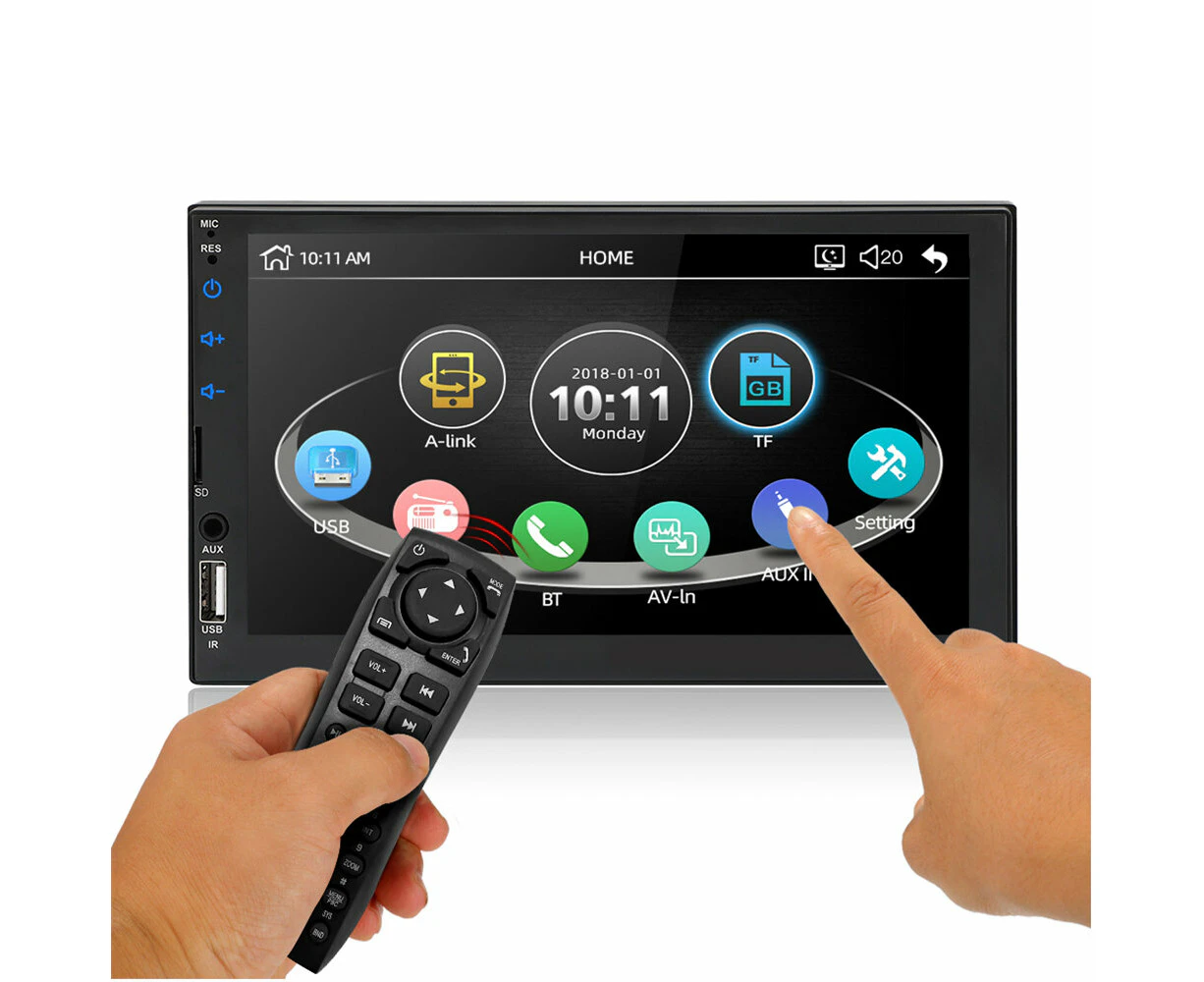 7009 7 Inch Car Stereo Mp5 Player Fm Radio Bluetooth Usb Sd Card Aux In Capacitive Touch Screen Support Dvr Rear Camera