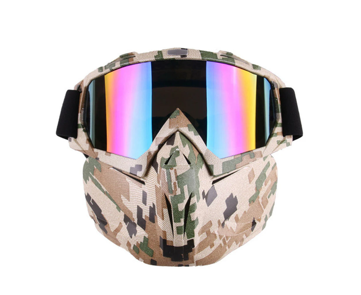 Motorcycle Goggles Motocross Off-road Atv Dirt Bike Eyewear Color Film Glasses - 1