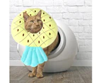 Adjustable Cone Collar Soft, Cute Recovery Collar, Cones After Surgery for Kittens (Pineapple)