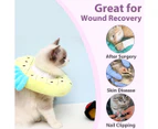 Adjustable Cone Collar Soft, Cute Recovery Collar, Cones After Surgery for Kittens (Pineapple)