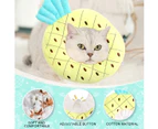 Adjustable Cone Collar Soft, Cute Recovery Collar, Cones After Surgery for Kittens (Pineapple)