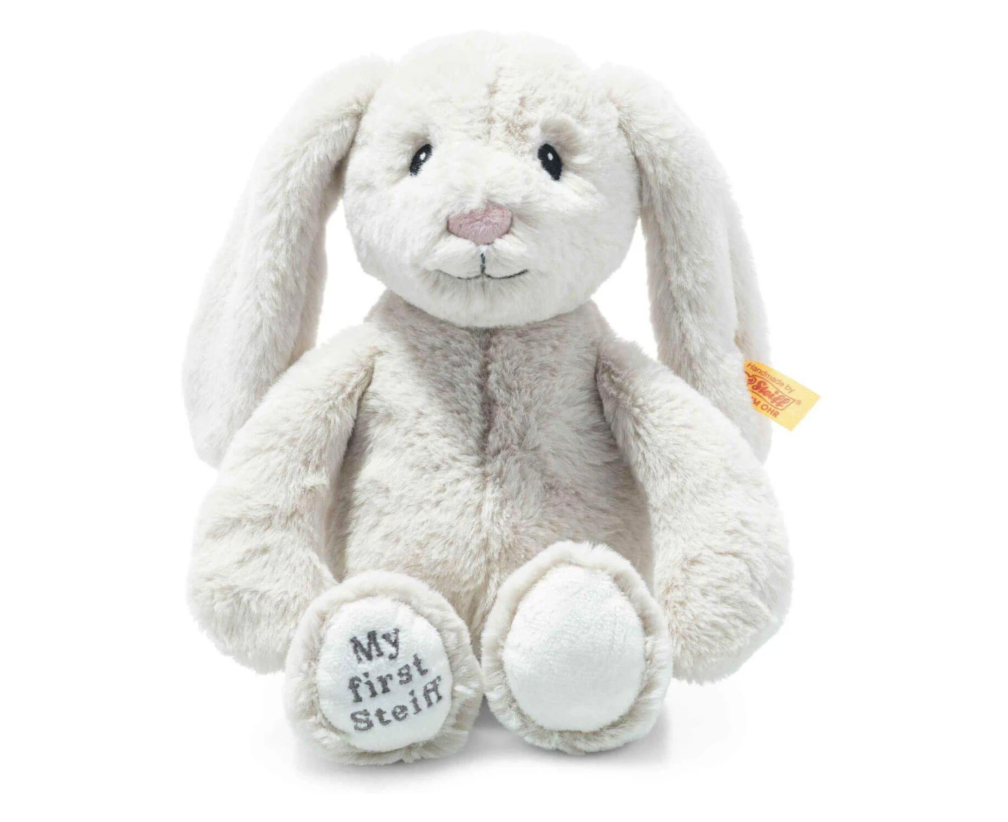 Steiff My First Steiff Hoppie Rabbit - Steiff Soft Cuddly Friends - 26cm - Grey