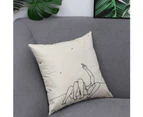 45 X 45Cm People Pattern Cushion Cover Sofa Comfortable Pillow Case Home Decor