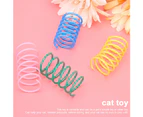 12Pcs Plastic Practical Durable Home Colorful Kitten Interactive Playing Pet Cat Spring Toys