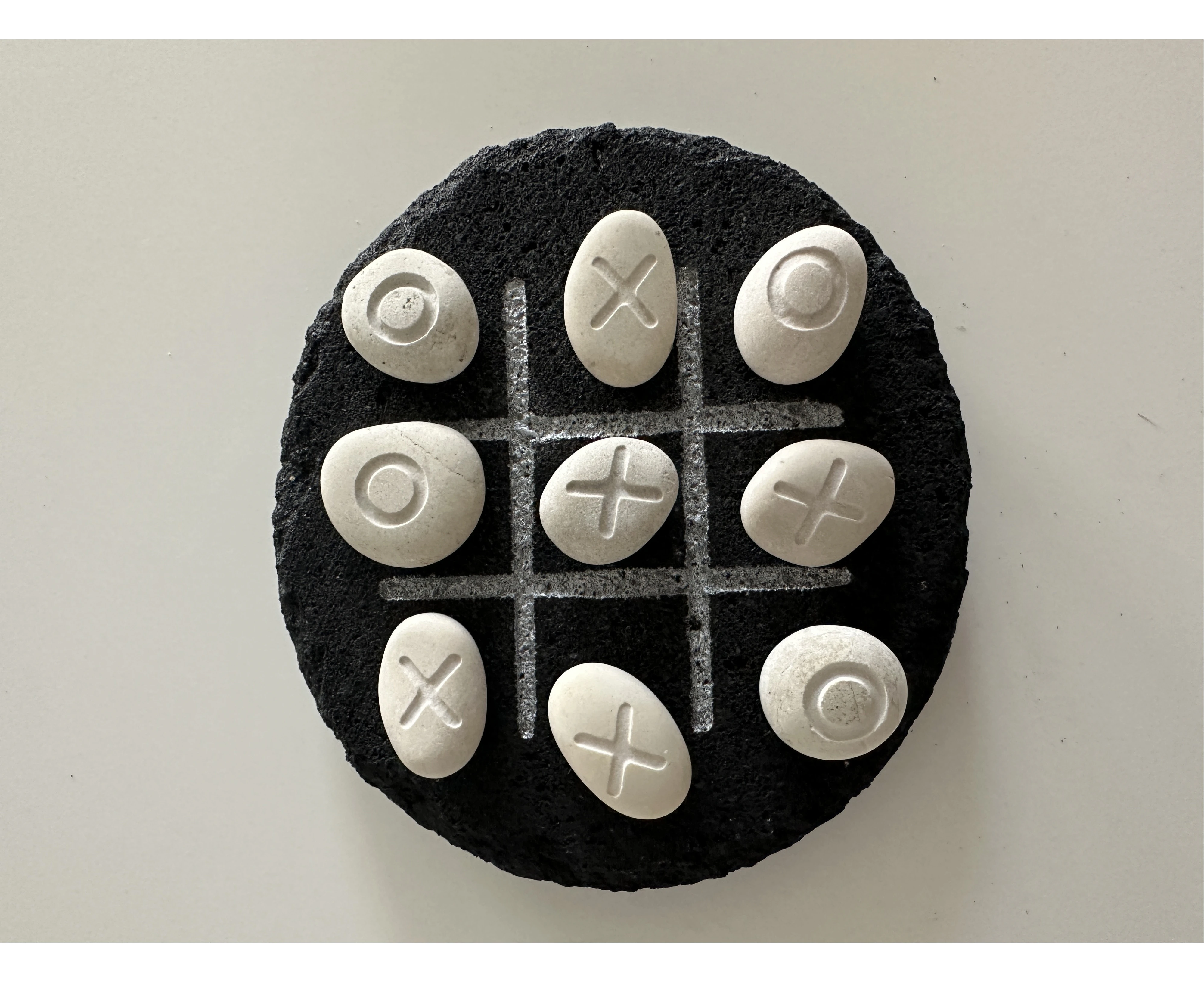 Tic Tac Toe - Natural Stone Black