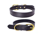 Basic Classic Padded Leather Pet Collar, Suitable For Small And Medium Sized Dogs,Black,Xs