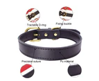 Basic Classic Padded Leather Pet Collar, Suitable For Small And Medium Sized Dogs,Black,Xs