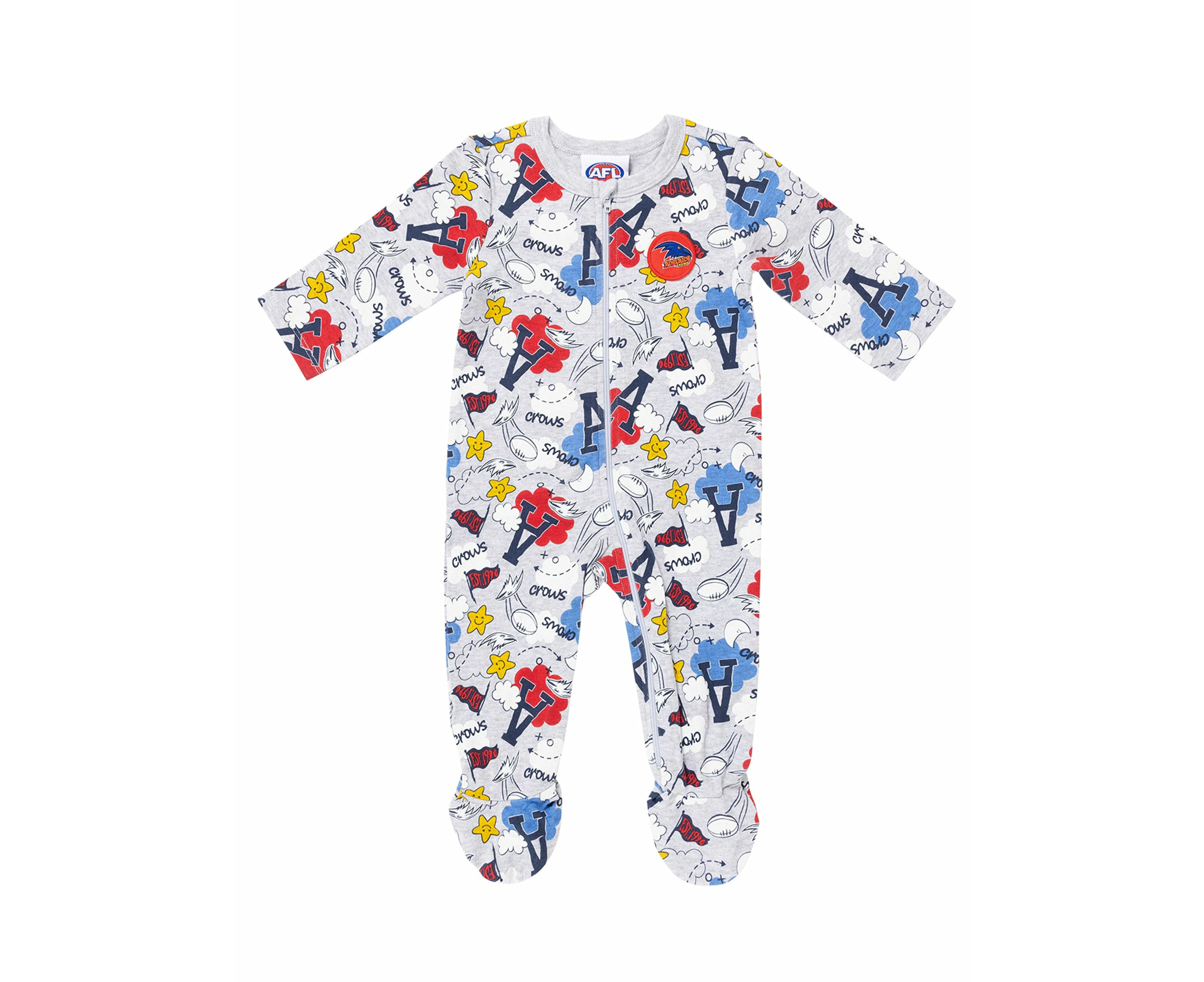 Adelaide Crows AFL Footy Baby Infant Toddler Coverall Romper Onesie