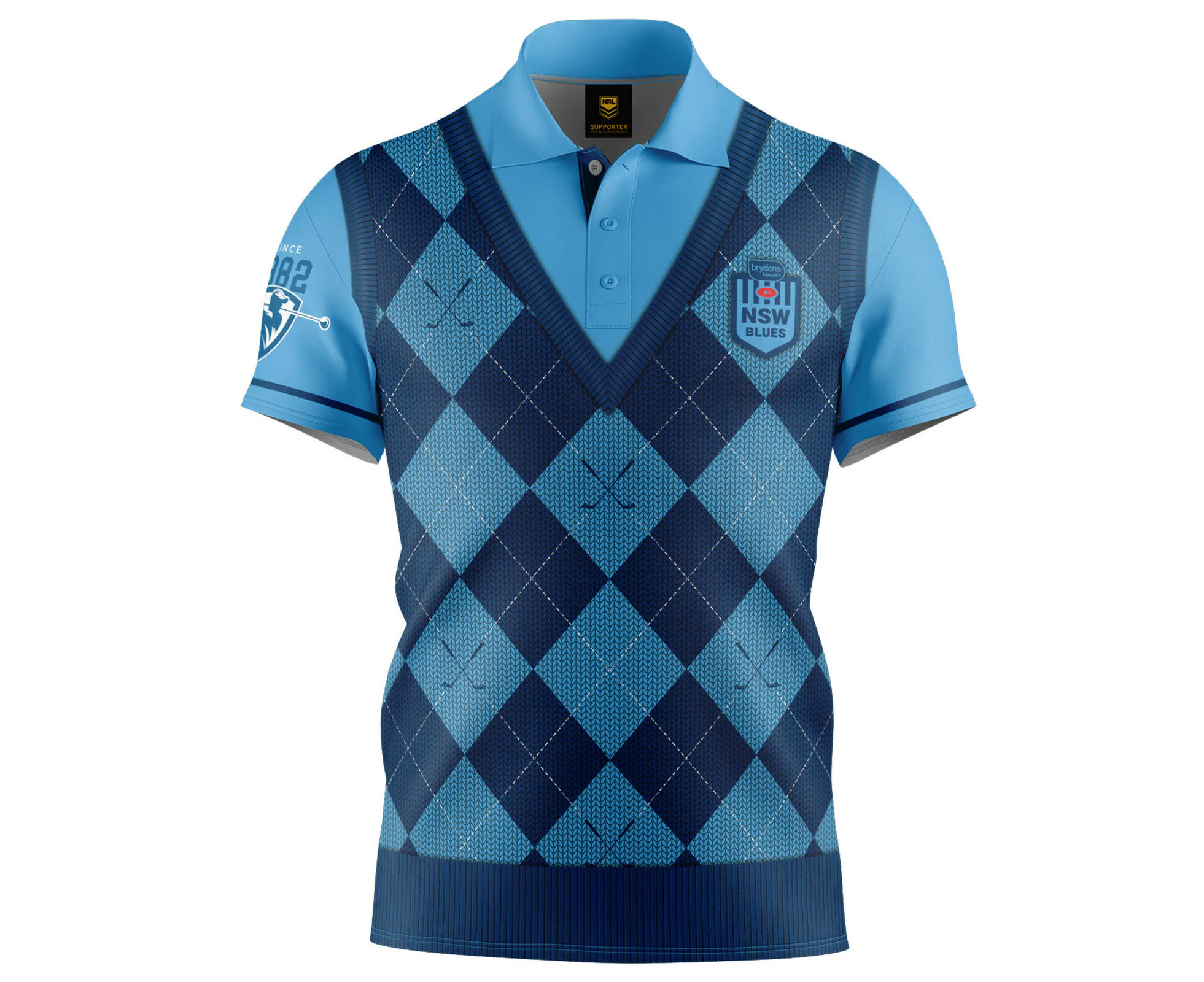 New South Wales Blues NSW NRL Fairway Golf Polo T Shirt Sizes S-5XL!