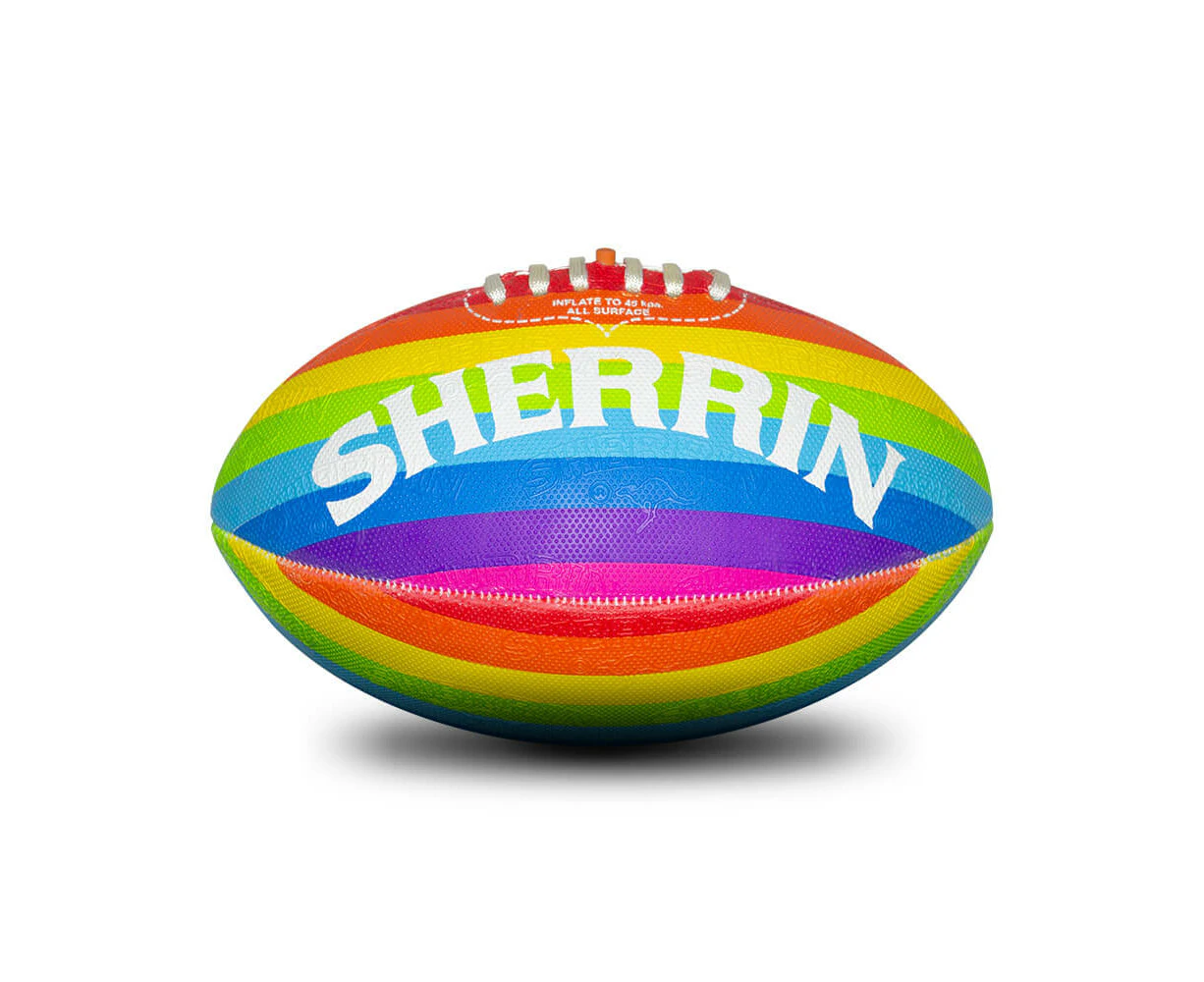 Sherrin AFL Footy KB Synthetic All Surface Rainbow Football