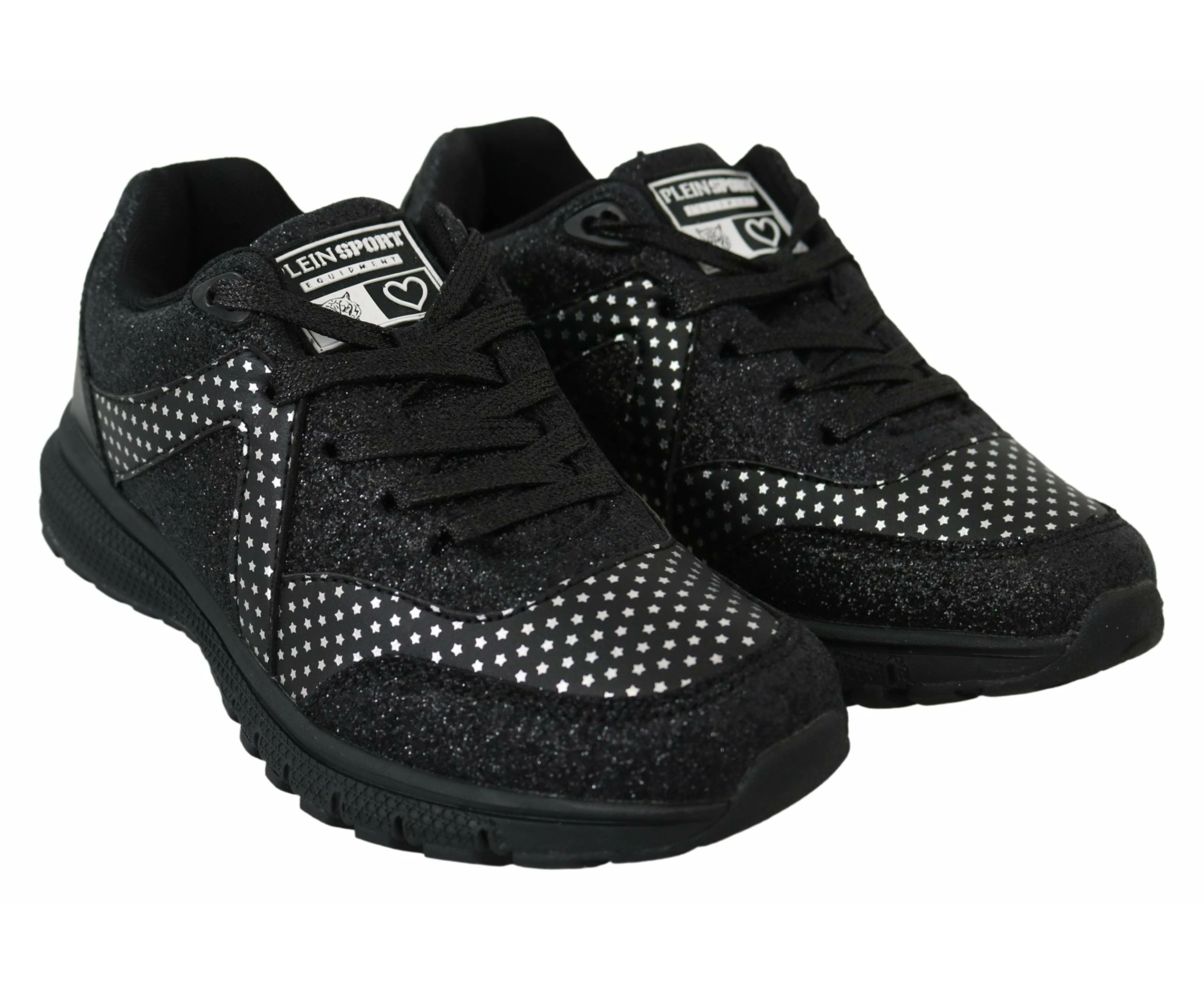 Plein Sport Black Polyester Runner Jasmines Sneakers Shoes