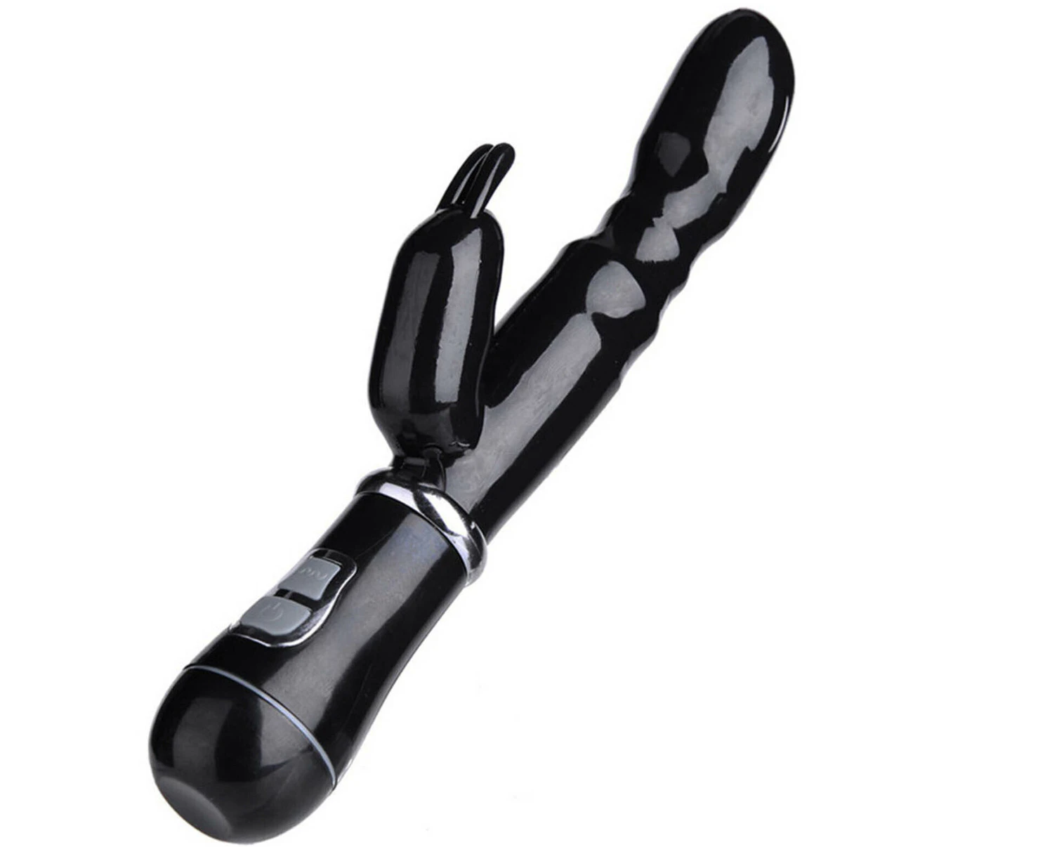 Multi Speed Jack Rabbit Vibrator Dildo Gspot Sex Toy Waterproof Wand Massage - Black