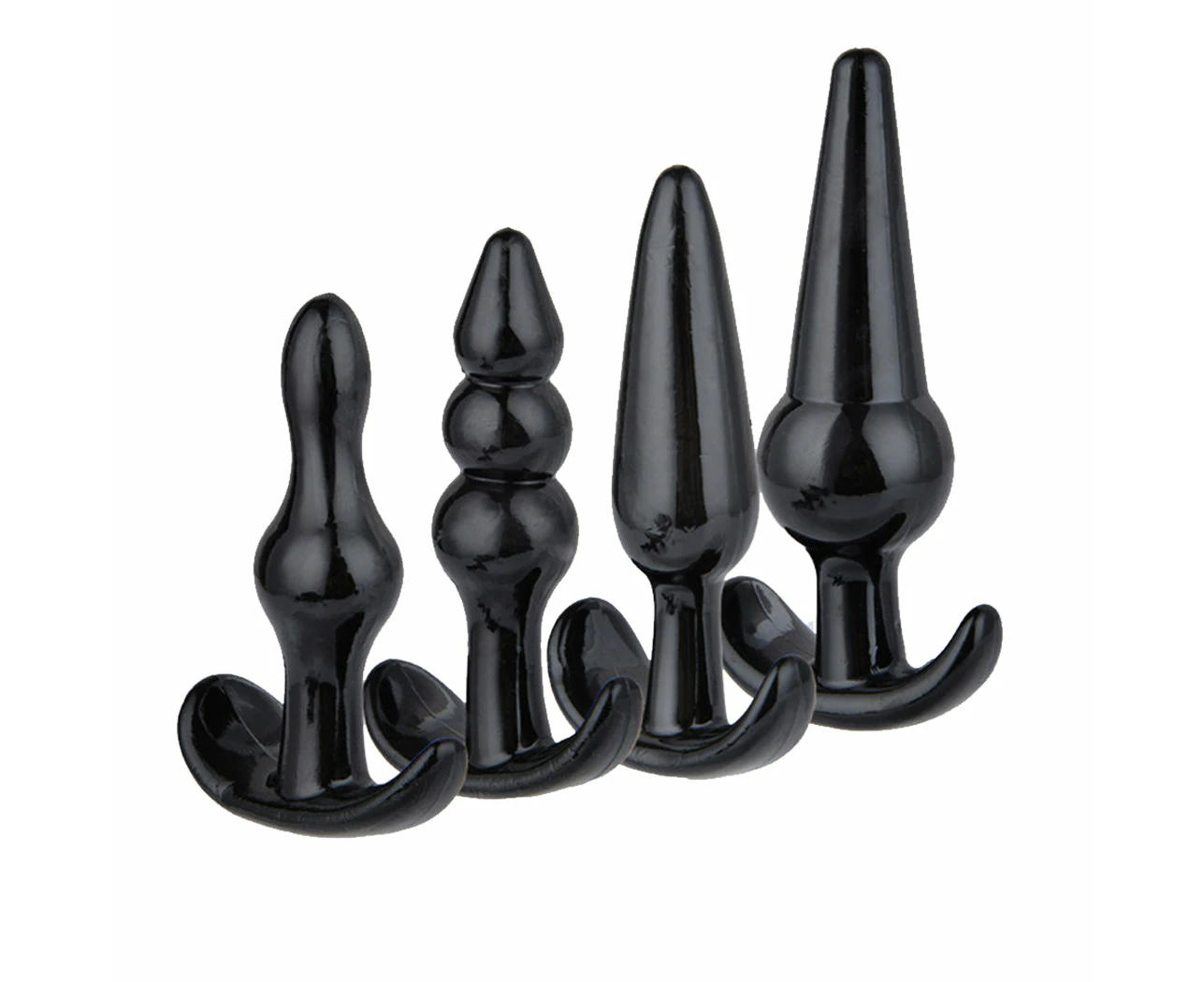 4 Pack Silicone Anal Butt Plug Ass Bum Beads Trainer Kit Sub BDSM Female Sex Toy