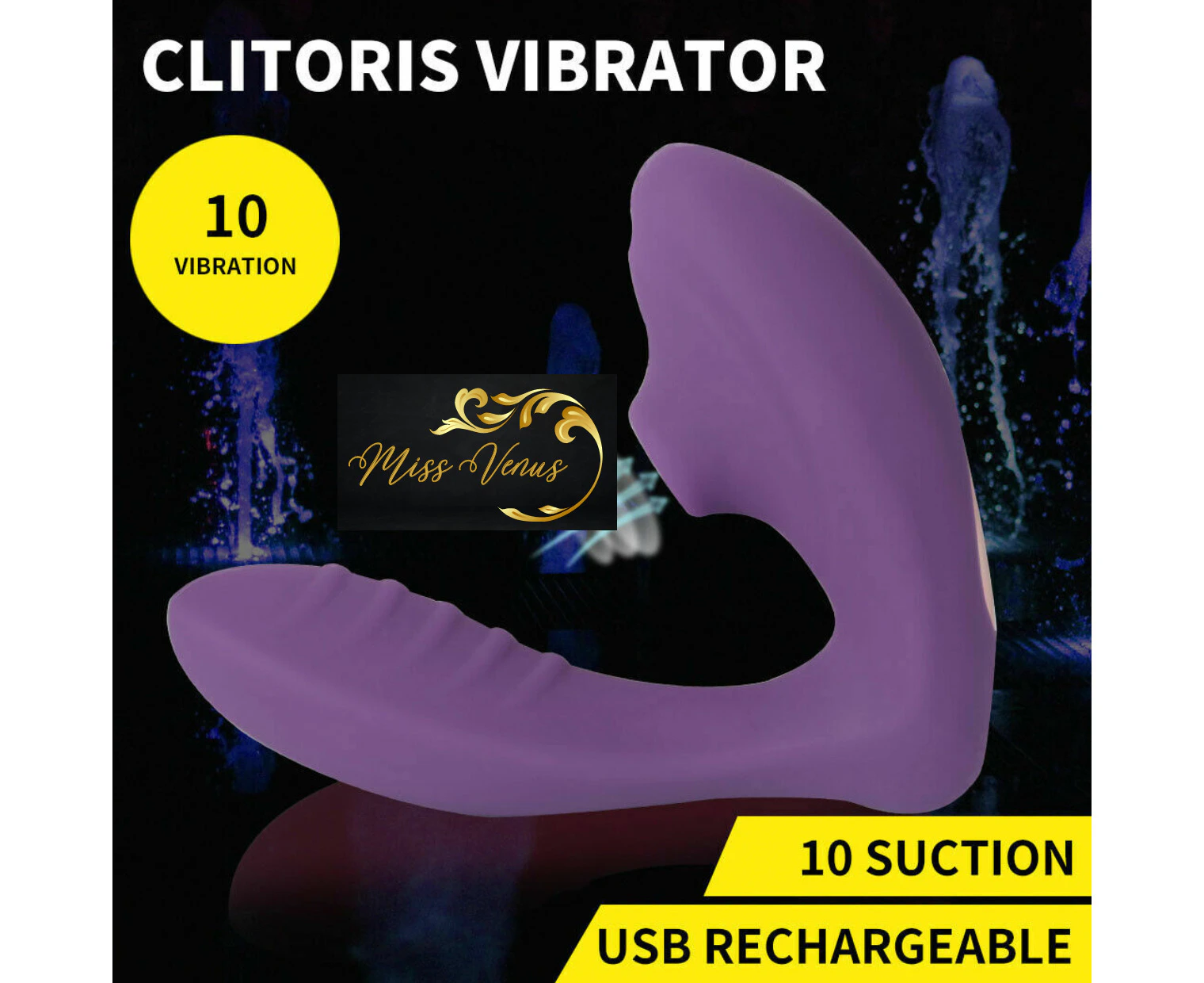 Clitoris Sucking Vibrator Oral Tongue Clit Stimulator Sucker Pump Woman Sex Toy - Violet