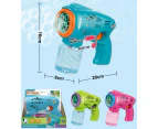 Battery Operated 20cm Bubble Gun With 150ml Solution