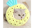 Adjustable Cone Collar Soft, Cute Recovery Collar, Cones After Surgery for Kittens (Pineapple)