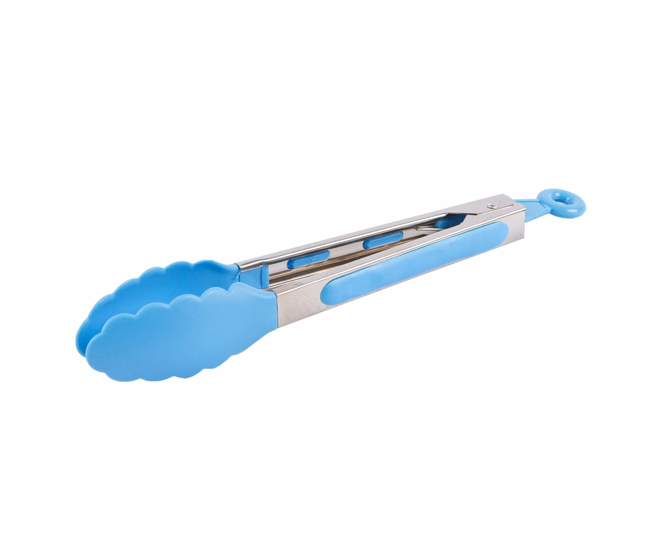 Ashley Stainless Steel Food Tongs - 22.5cm - Blue