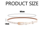 Thin Belts for Women Skinny Leather Belts with Buckle for Dresses Pants Jeans