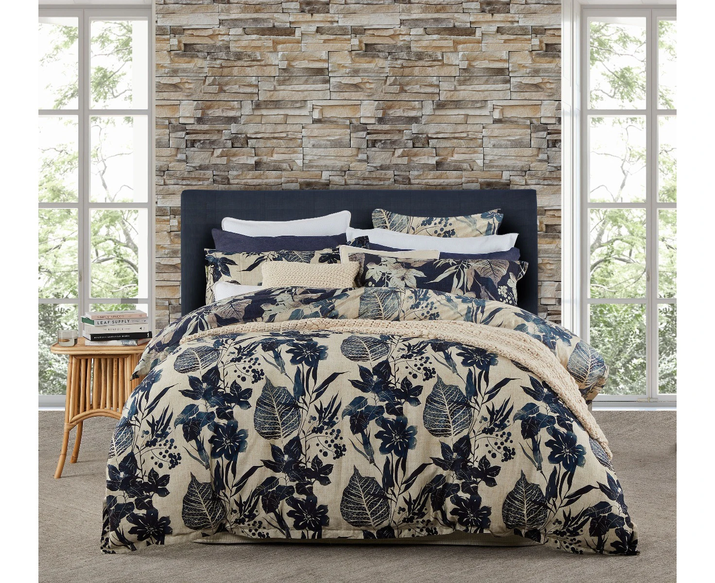 Private Collection Allambie Quilt Cover Set Indigo