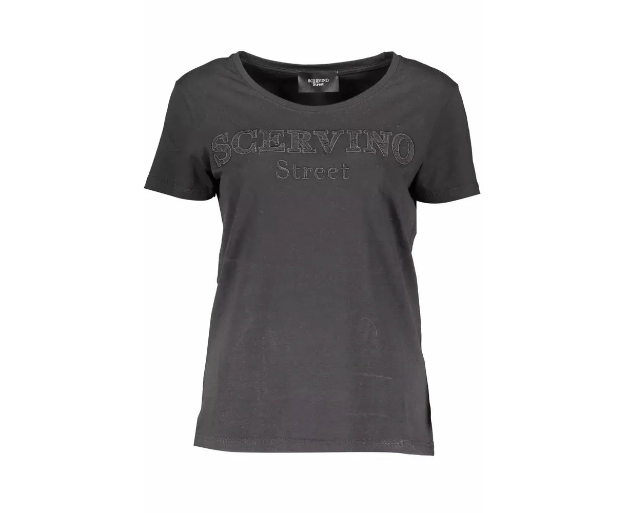 Scervino Street Black Cotton Women Top